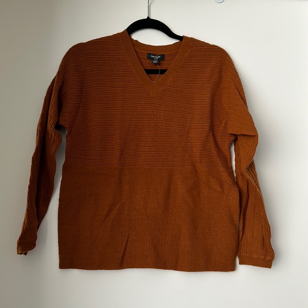 New with tags orange Lord & Taylor petite sweater